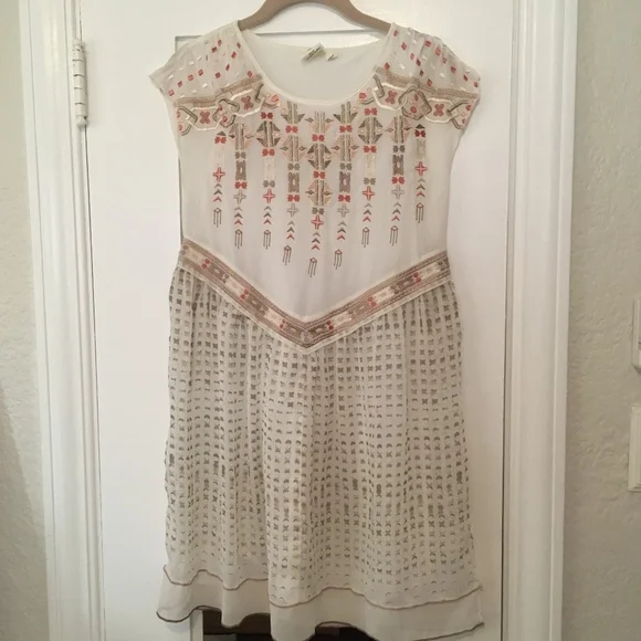 Anthropologie One September Calliope Embroidered Dress Sz XS - Picture 8 of 16